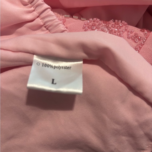 Pink Embellished Spaghetti Strap Dress - Picture 3 of 3